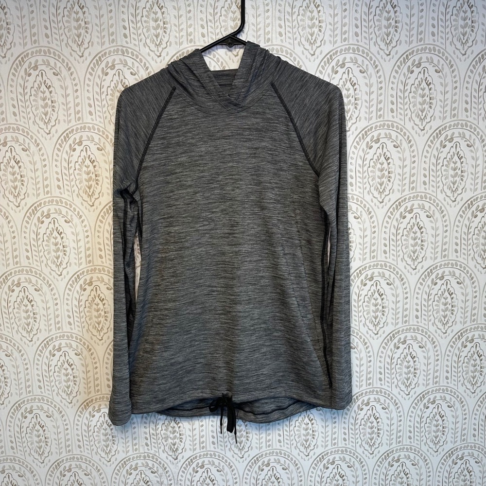 Under Armour HeatGear Loose‎ Fit Hooded Long Sleeve Top Gray Women's Small